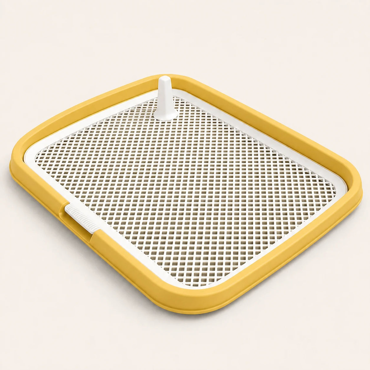 Easy-Rinse Dog Potty Tray in yellow